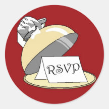 ETIQUETA DE RSVP ADESIVO REDONDO