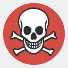 Etiqueta de Skull&CrossBones Adesivos