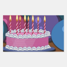 etiqueta do bolo da celebração adesivos em forma retangular