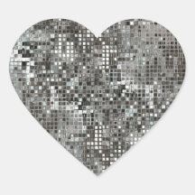 Etiqueta do coração dos Sequins Adesivos De Corações