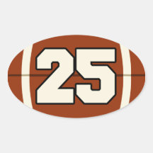 Etiqueta do futebol do número 25 adesivos