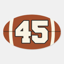Etiqueta do futebol do número 45 adesivos