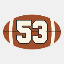 Etiqueta do futebol do número 53 adesivos