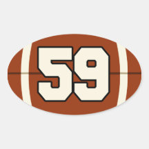 Etiqueta do futebol do número 59 adesivo