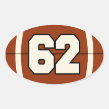 Etiqueta do futebol do número 62 adesivo