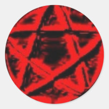 Etiqueta do Pentacle Adesivo Em Formato Redondo