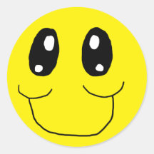 Etiqueta feliz do smiley da cara adesivos
