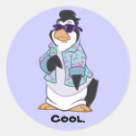 Etiqueta legal do pinguim adesivos redondos