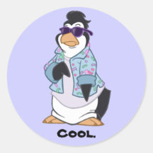 Etiqueta legal do pinguim adesivos redondos
