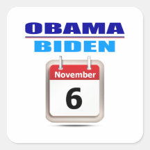 Etiqueta - Obama/Biden - calendário Adesivos Quadrados