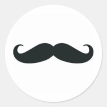 Etiqueta redonda - bigode adesivos