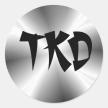 Etiqueta redonda de prata do falso TKD Adesivos Redondos