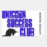 Etiquetas da sociedade do clube do sucesso do unic adesivos em formato retangulares