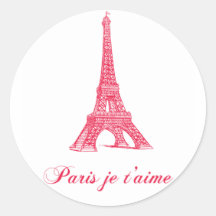 Etiquetas de Paris Adesivos Em Formato Redondos