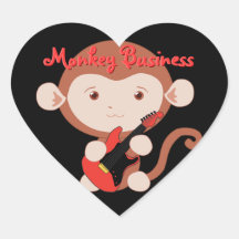 Etiquetas do macaco da guitarra elétrica adesivo