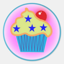 Etiquetas estrelados do cupcake adesivos