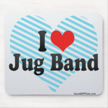 Eu amo a banda de jarro mousepads