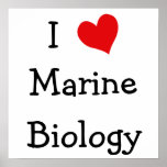 Eu amo a biologia marinha poster