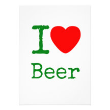 Eu amo a cerveja convites