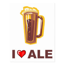Eu amo a cerveja inglesa cartão postal