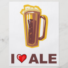 Eu amo a cerveja inglesa panfleto personalizado