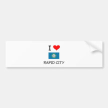 Eu amo a cidade rápida South Dakota Adesivo