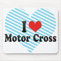 Eu amo a cruz do motor mouse pad