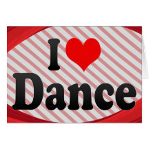 Eu amo a dança cartoes