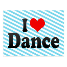 Eu amo a dança cartões postais