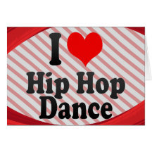 Eu amo a dança de Hip Hop Cartao