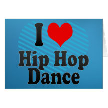 Eu amo a dança de Hip Hop Cartao