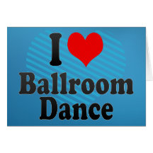 Eu amo a dança de salão de baile cartao