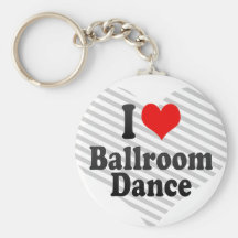 Eu amo a dança de salão de baile chaveiros