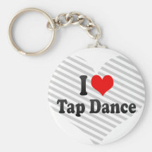 Eu amo a dança de torneira chaveiro