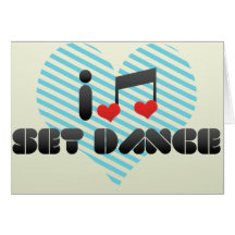 Eu amo a dança do grupo cartões