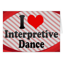 Eu amo a dança interpretativo cartao
