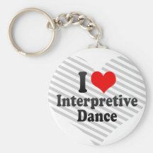 Eu amo a dança interpretativo chaveiros