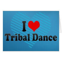 Eu amo a dança tribal cartões