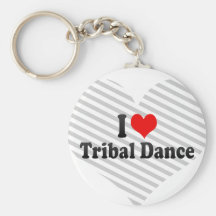Eu amo a dança tribal chaveiros