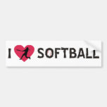 EU AMO A ETIQUETA DO SOFTBALL ADESIVOS