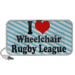 Eu amo a liga do rugby da cadeira de rodas caixinhas de som para pc