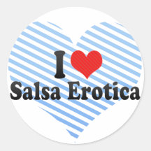 Eu amo a literatura erótica da salsa adesivo redondo