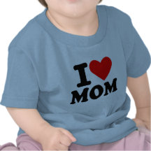 Eu amo a mamã camisetas