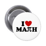 Eu amo a matemática botons