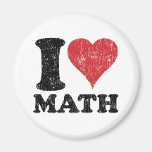 Eu amo a matemática imã de refrigerador