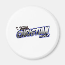 Eu amo a música CRISTÃ Imã De Geladeira