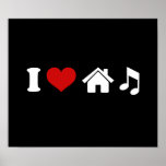 Eu amo a música da casa impressão