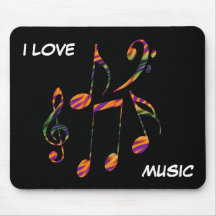EU AMO A MÚSICA MOUSE PAD