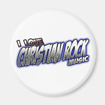 Eu amo a música rock CRISTÃ Imãs De Refrigerador