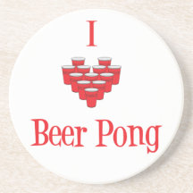 Eu amo a porta copos de Pong da cerveja